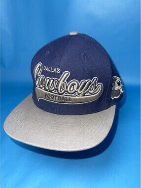 Mitchell & Ness Dallas Cowboys Script Snapback Hat NFL Blue Gray OSFM